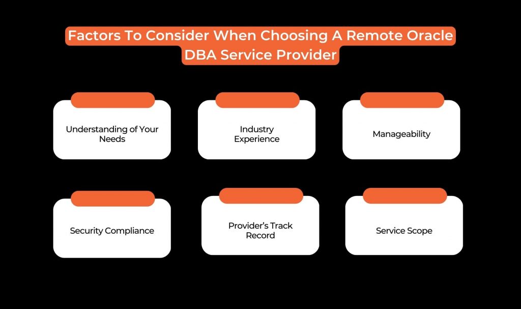 Factors To Consider When Choosing A Remote Oracle DBA Service Provider